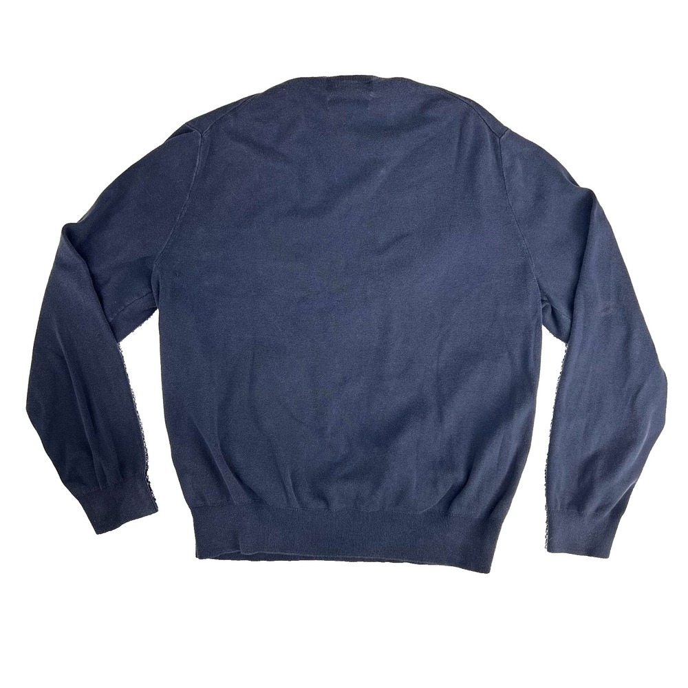 Polo Ralph Lauren Men's Pima Cotton V Neck Blue Sweater Size XL Preppy - Picture 2 of 4